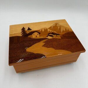 Gueissaz Jaccard classic Music Box Jewelry wood inlaid